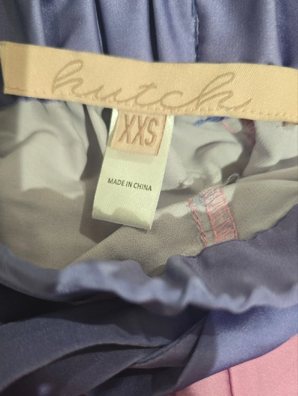 Hutch Pink to Purple Ombre Wide-Leg Satin Pants NWOT